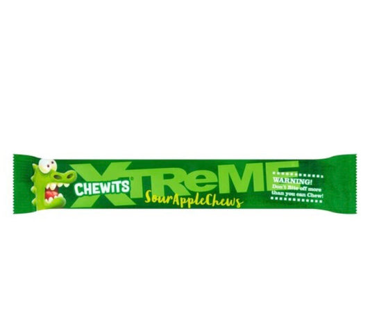 Chewits Xtreme Extremely Sour Apple Chews
